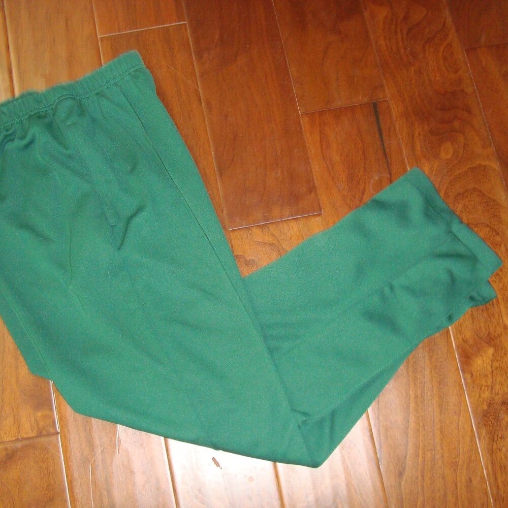 Blair Elastic Waist Pull On Green Pants Pockets  sz 8P